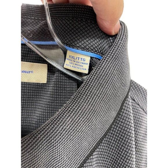 Tommy Bahama Modal Poly Blend All Square Polo Shirt Gray Men’s Size XXL - Picture 4 of 6